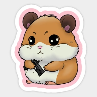 Pistol hamster Sticker